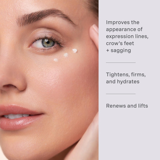 The formula brightens the under-eye area while soothing dryness.