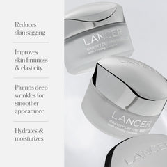 Lancer Gravity Defying Moisturizer product dispense shows quick absorption and smooth finish