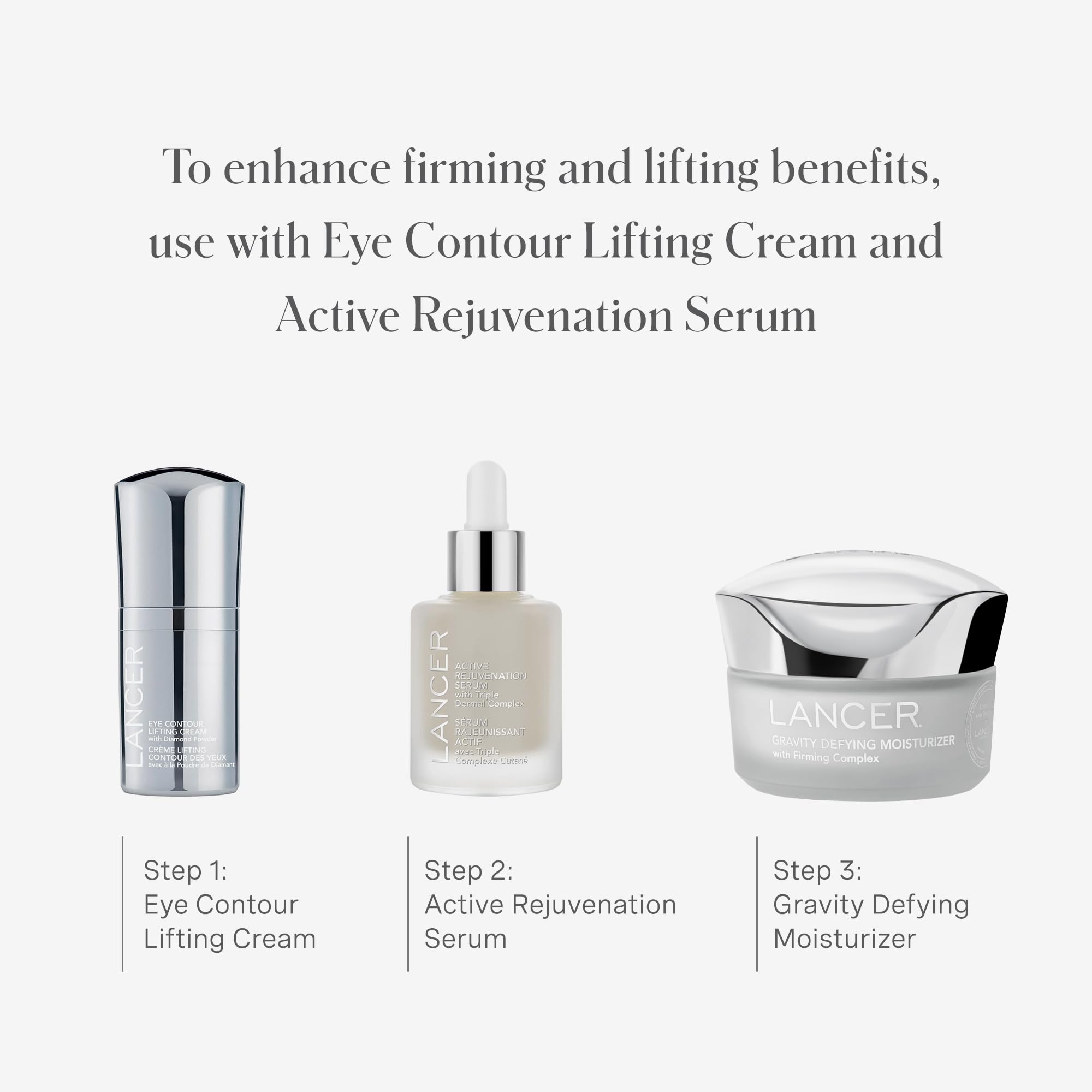 Lancer Gravity Defying Moisturizer under makeup application demonstrates lasting hydration