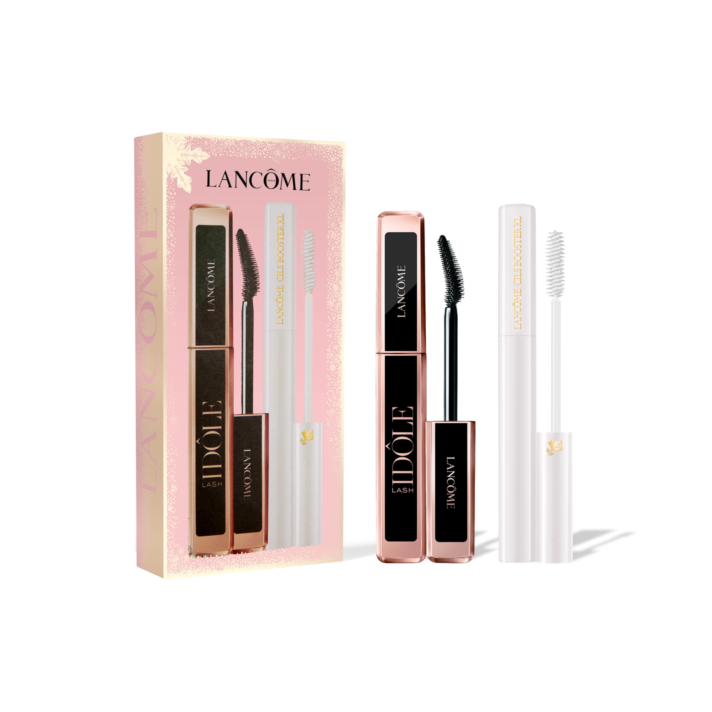 Lancôme Cils Booster XL lash primer bottle smooths lash surface for even mascara use.