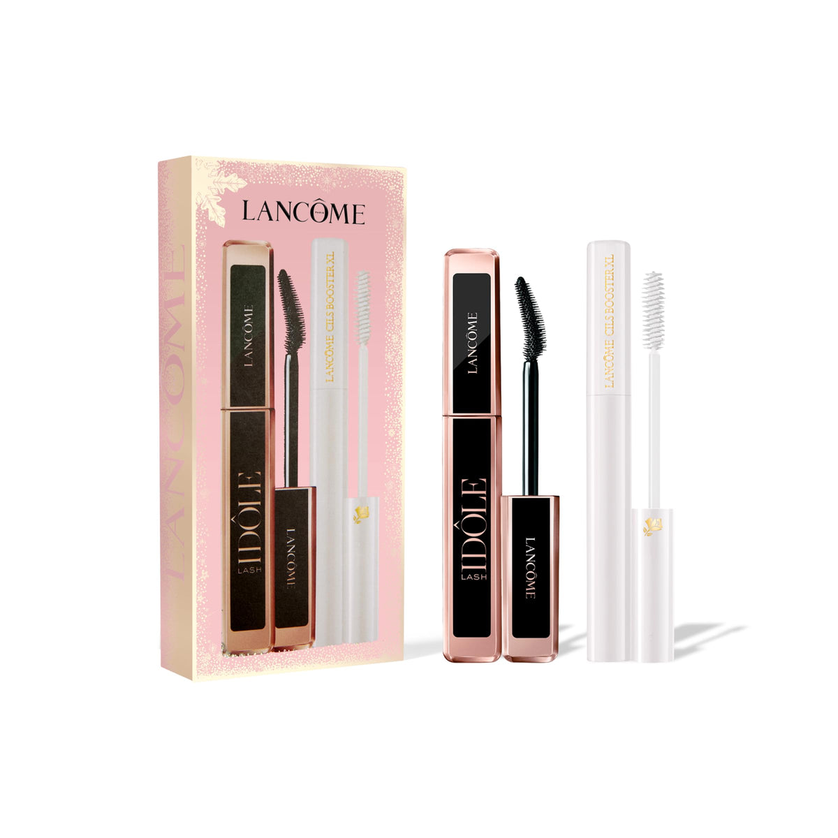 Lancôme Cils Booster XL lash primer bottle smooths lash surface for even mascara use.