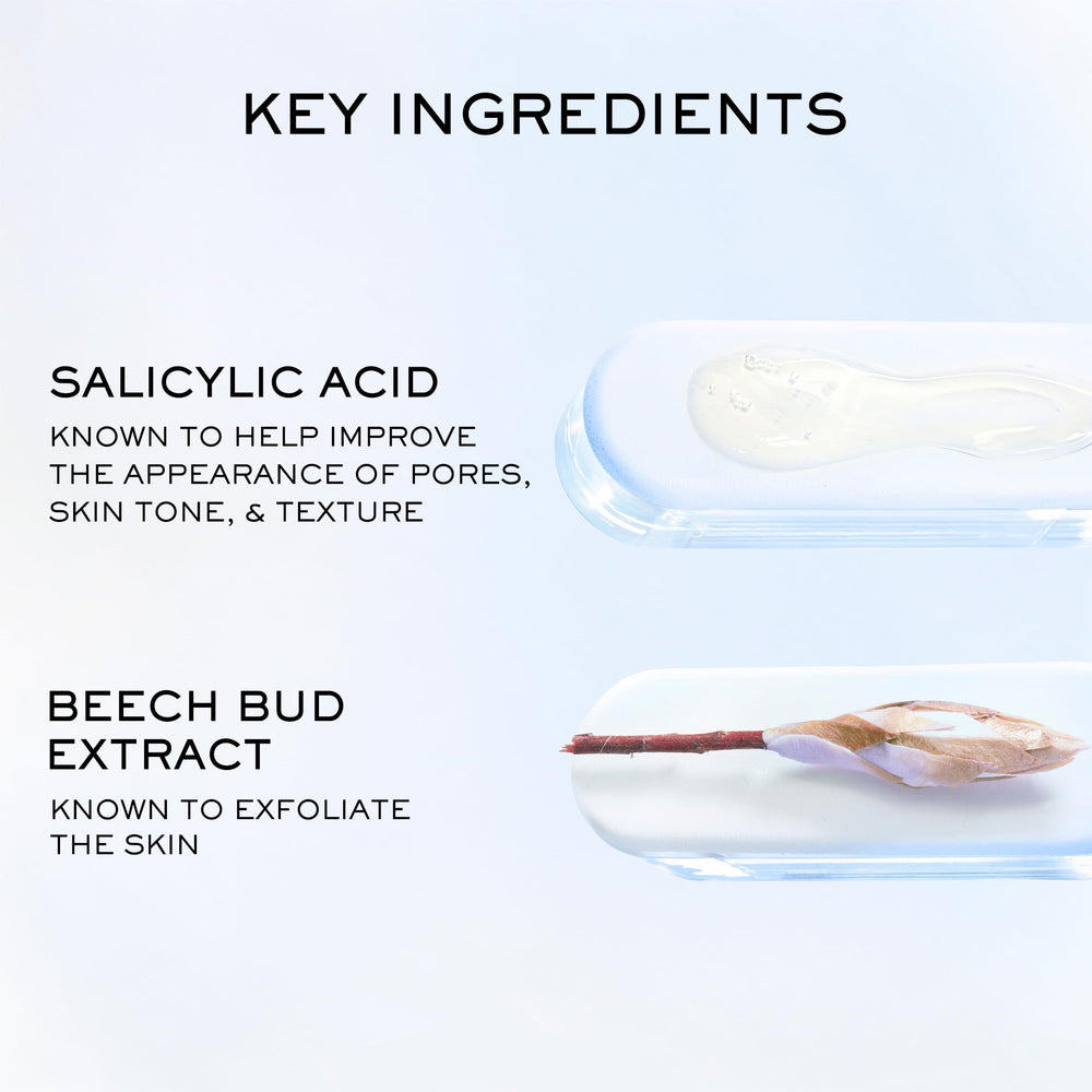 Lancôme Clarifique pores closeup reveals smoother skin texture.