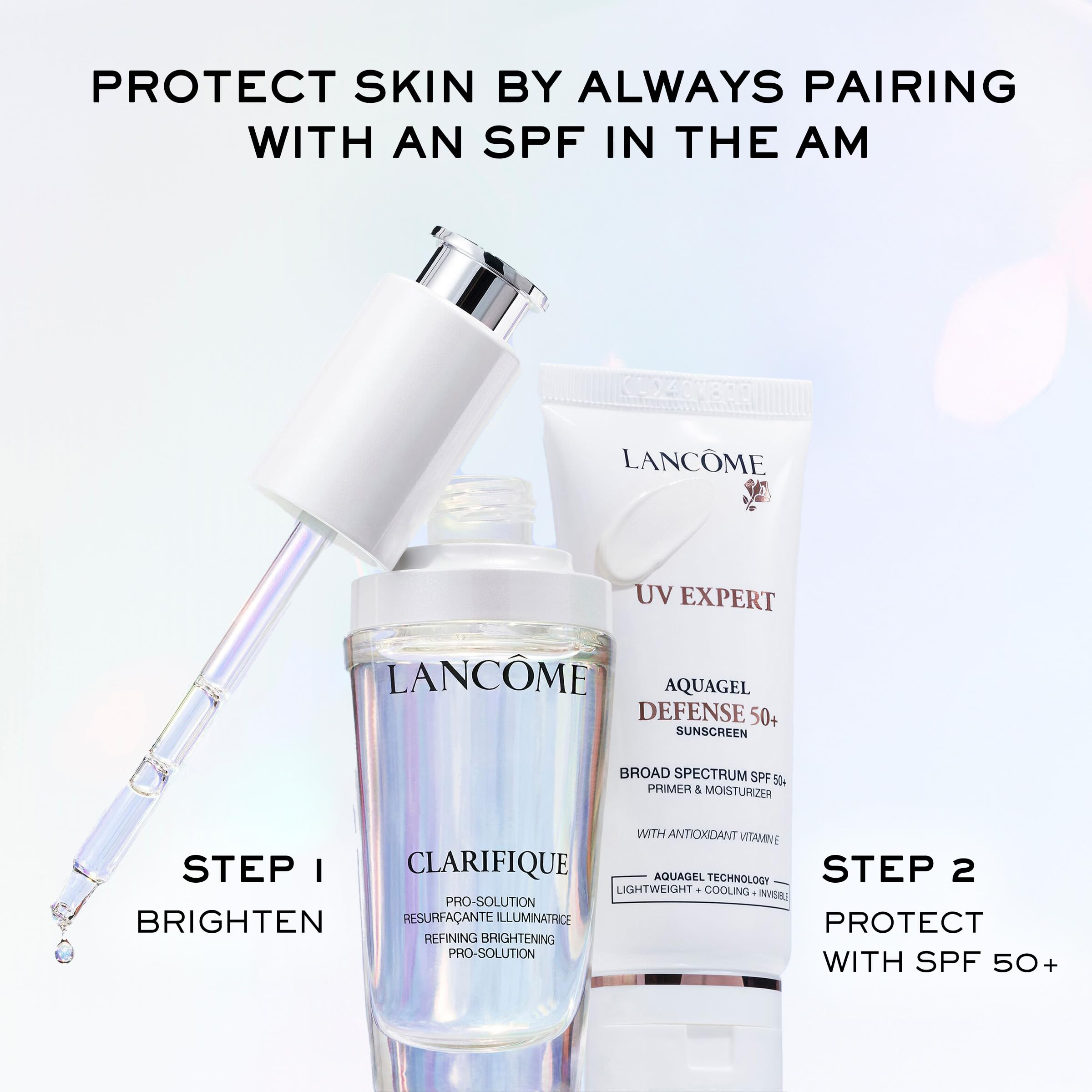Lancôme Clarifique Pro-Solution gel texture indicating 10% PHA presence.