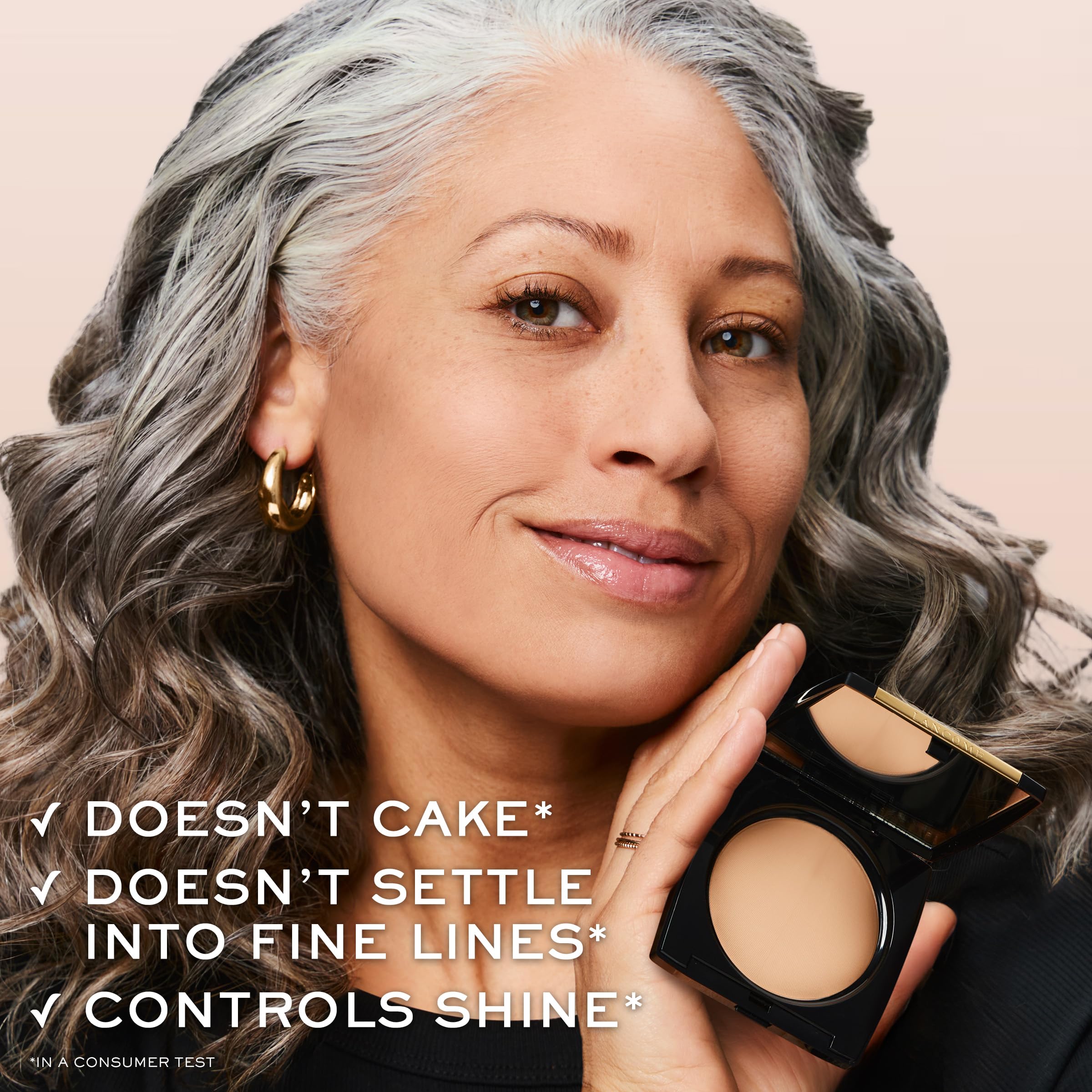 Lancôme Dual Finish 355 Bisque Cool swatch on skin