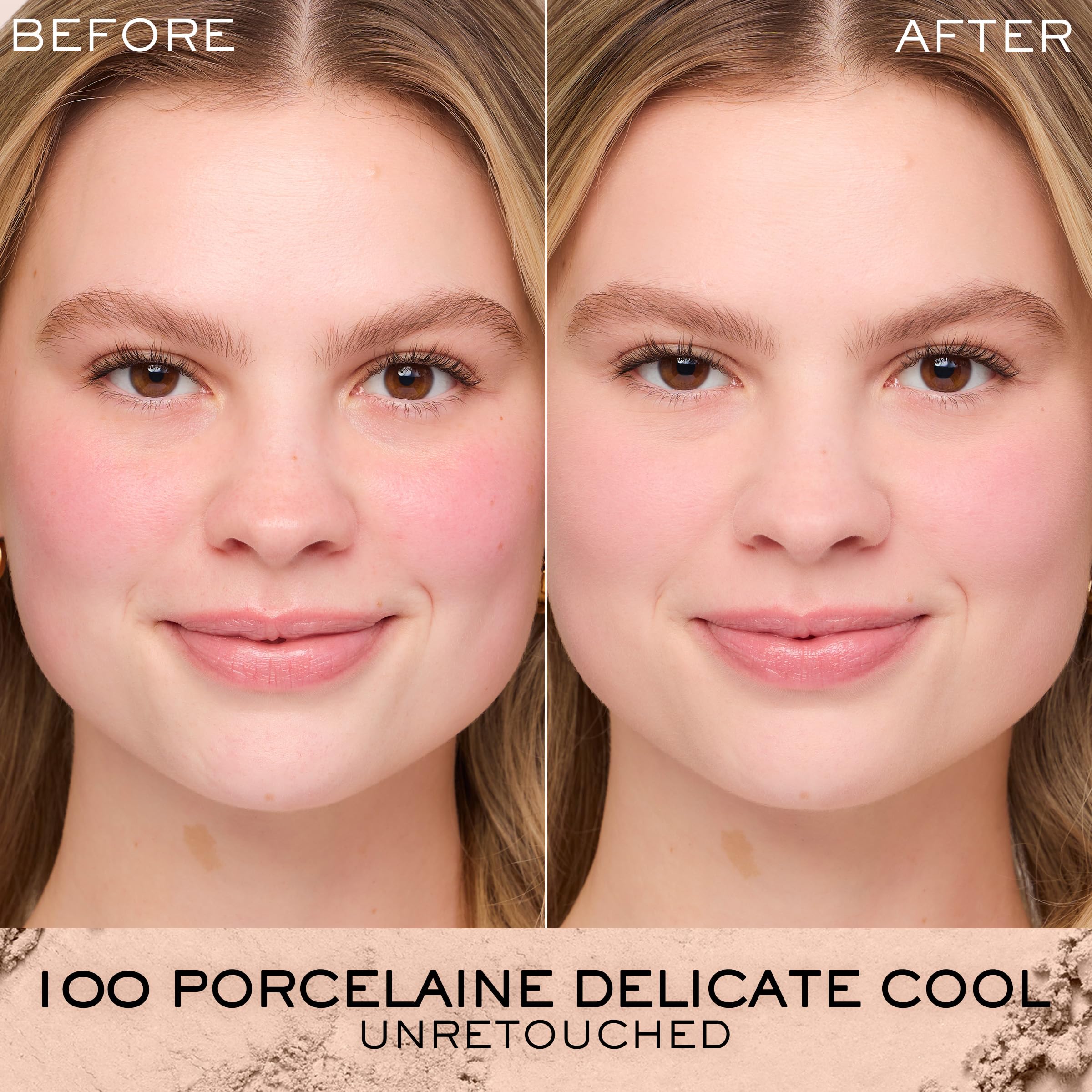 Lancôme Dual Finish wet-application texture demonstrating blendable coverage