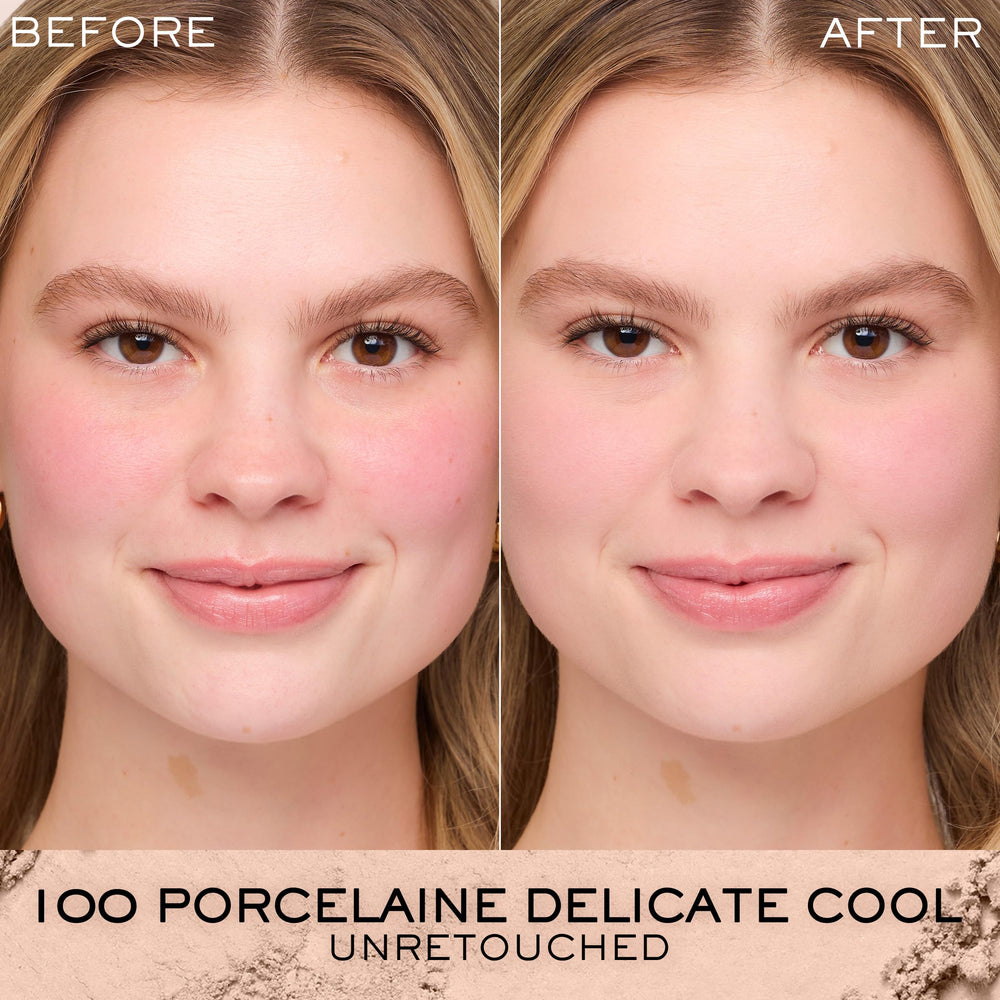 Lancôme Dual Finish wet-application texture demonstrating blendable coverage