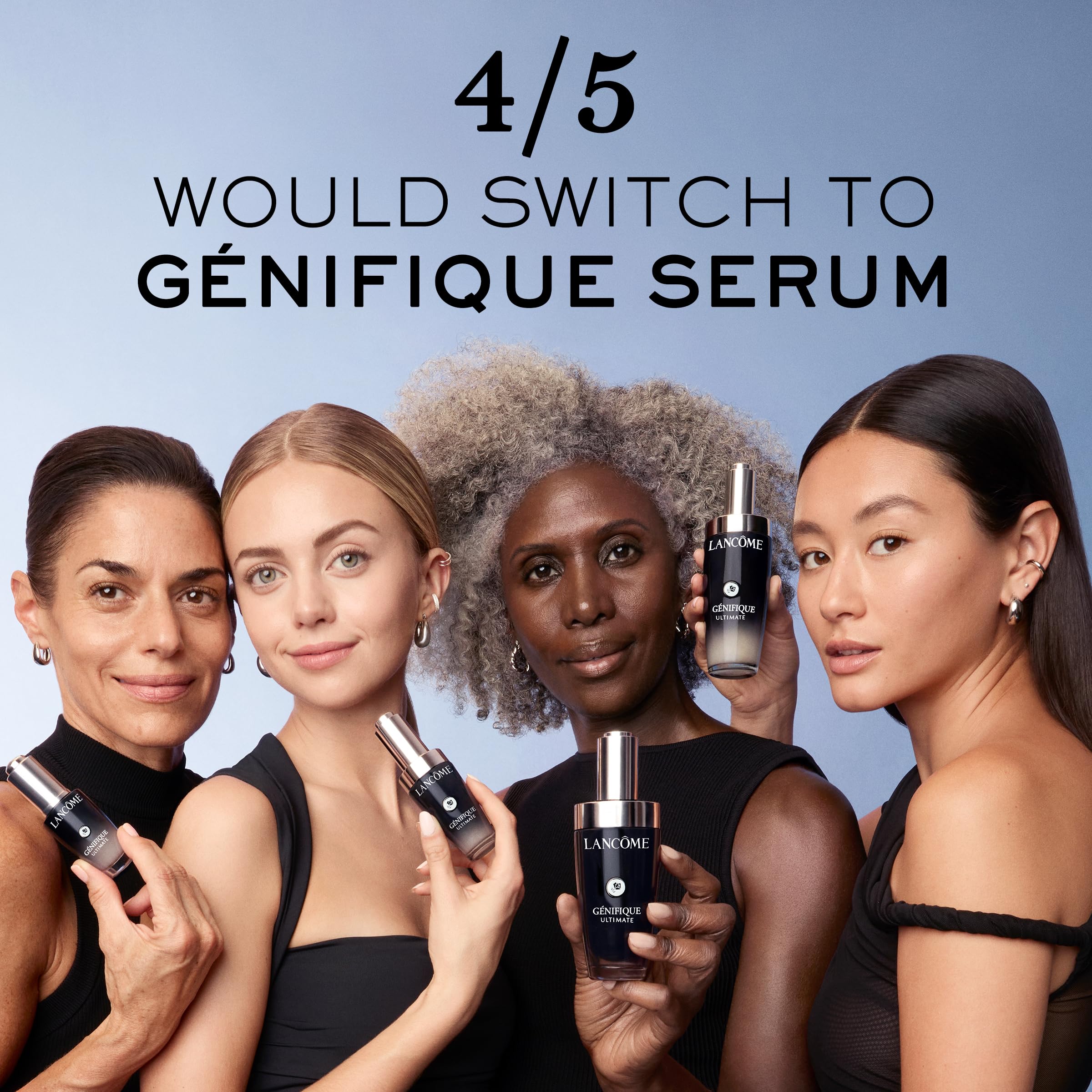 Lancôme Génifique Ultimate Recovery Serum included in a simple morning routine.