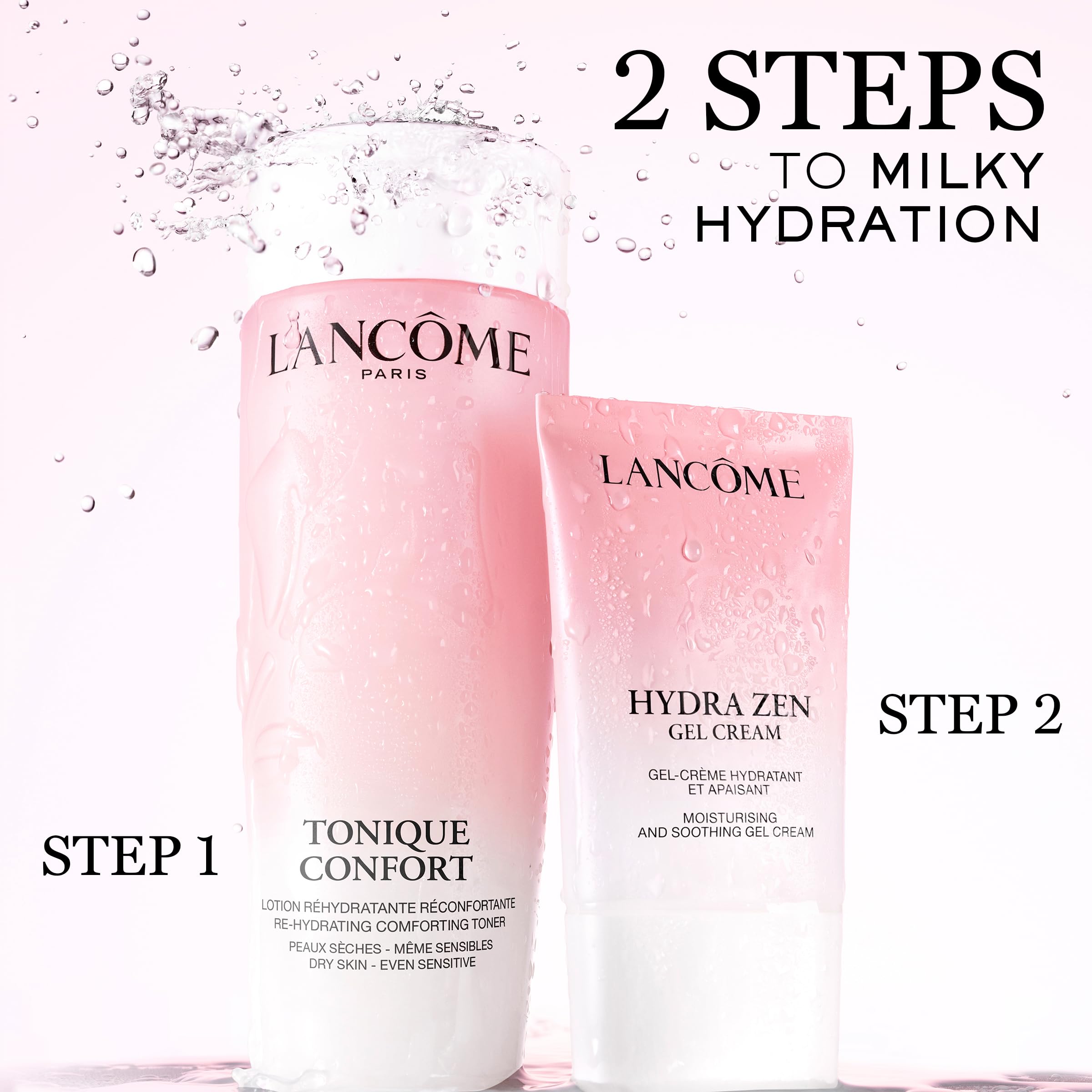 Store display featuring Lancôme Hydra Zen with soothing gel formula