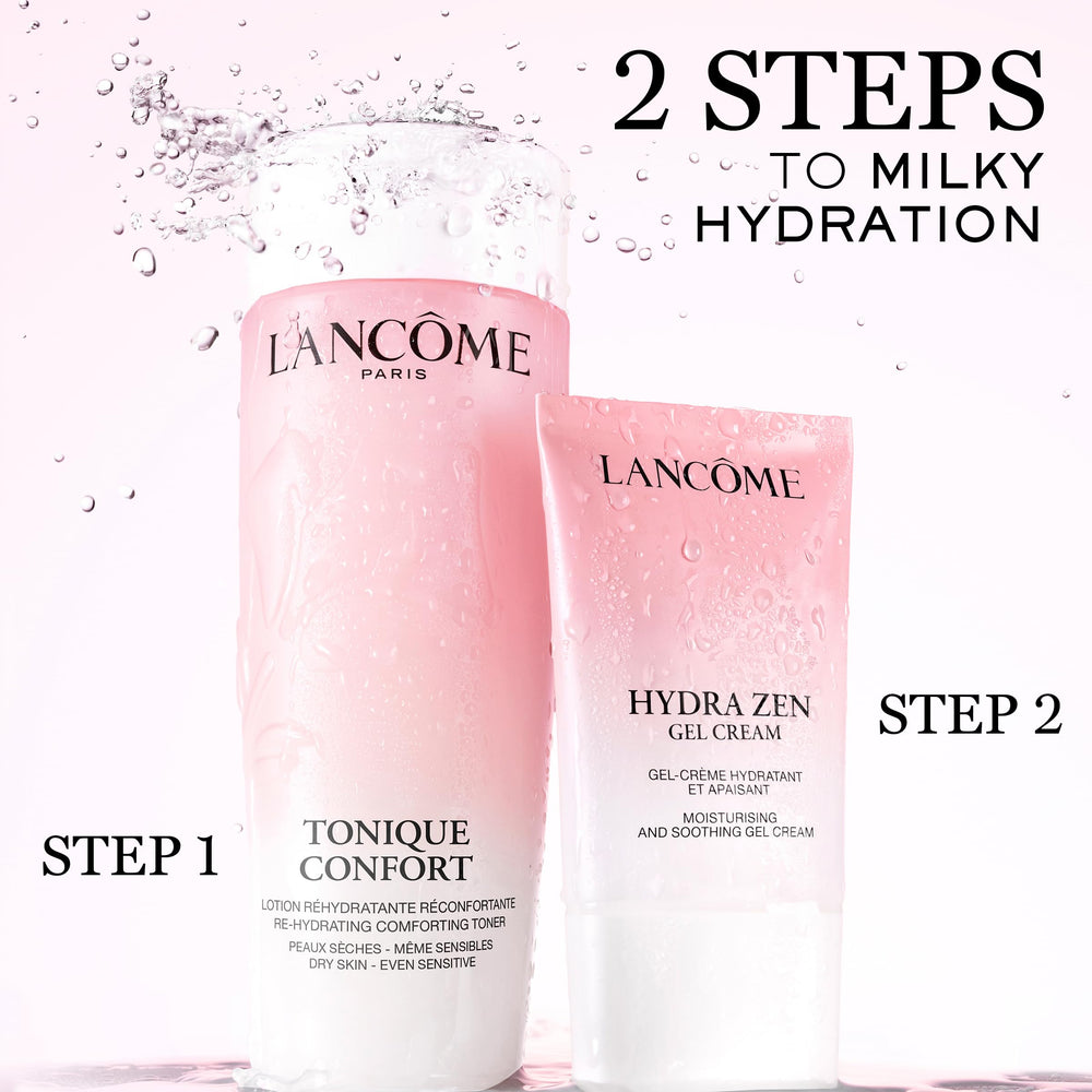 Store display featuring Lancôme Hydra Zen with soothing gel formula
