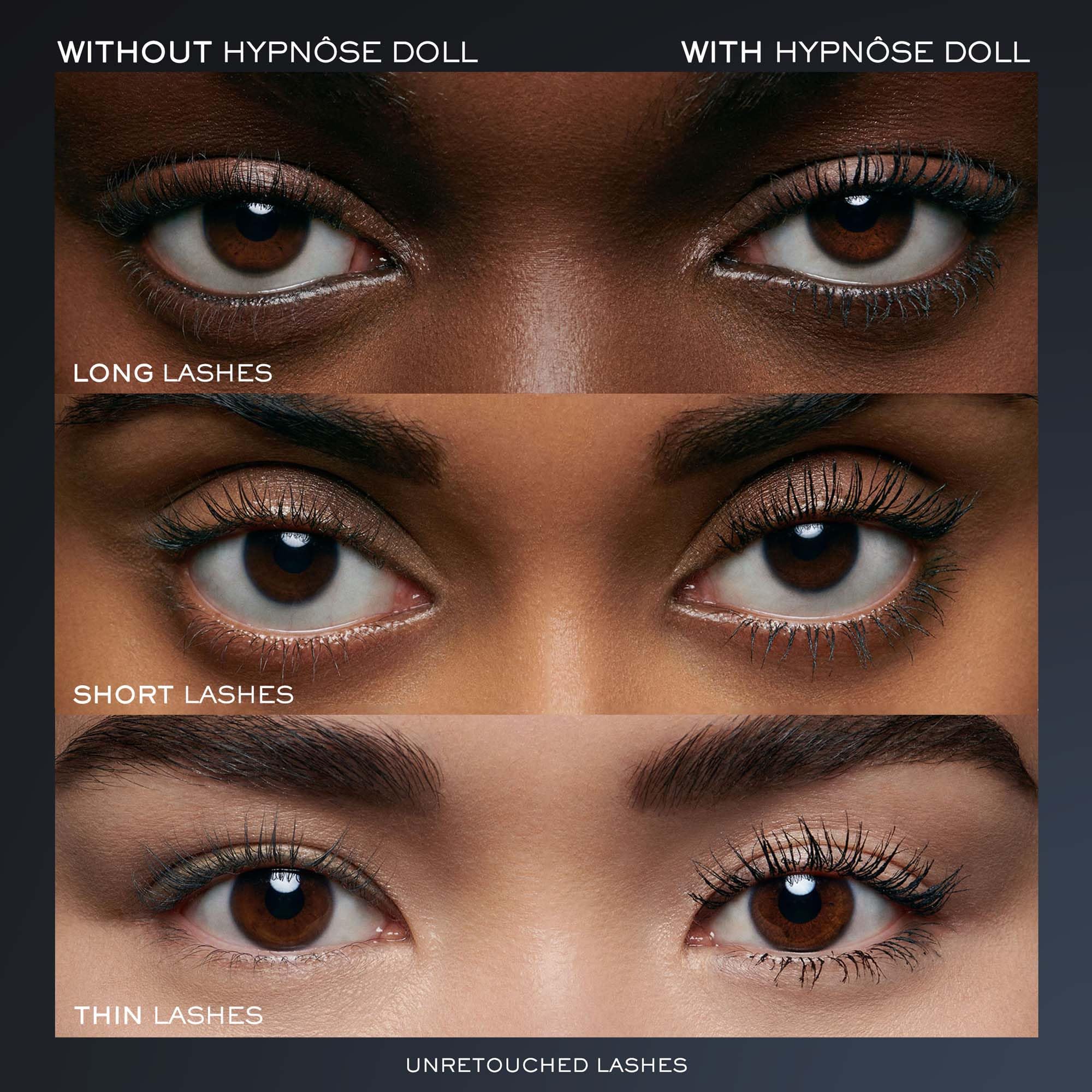 Lancôme Hypnôse Doll Eyes cone brush delivers clean, defined lashes from corner to corner