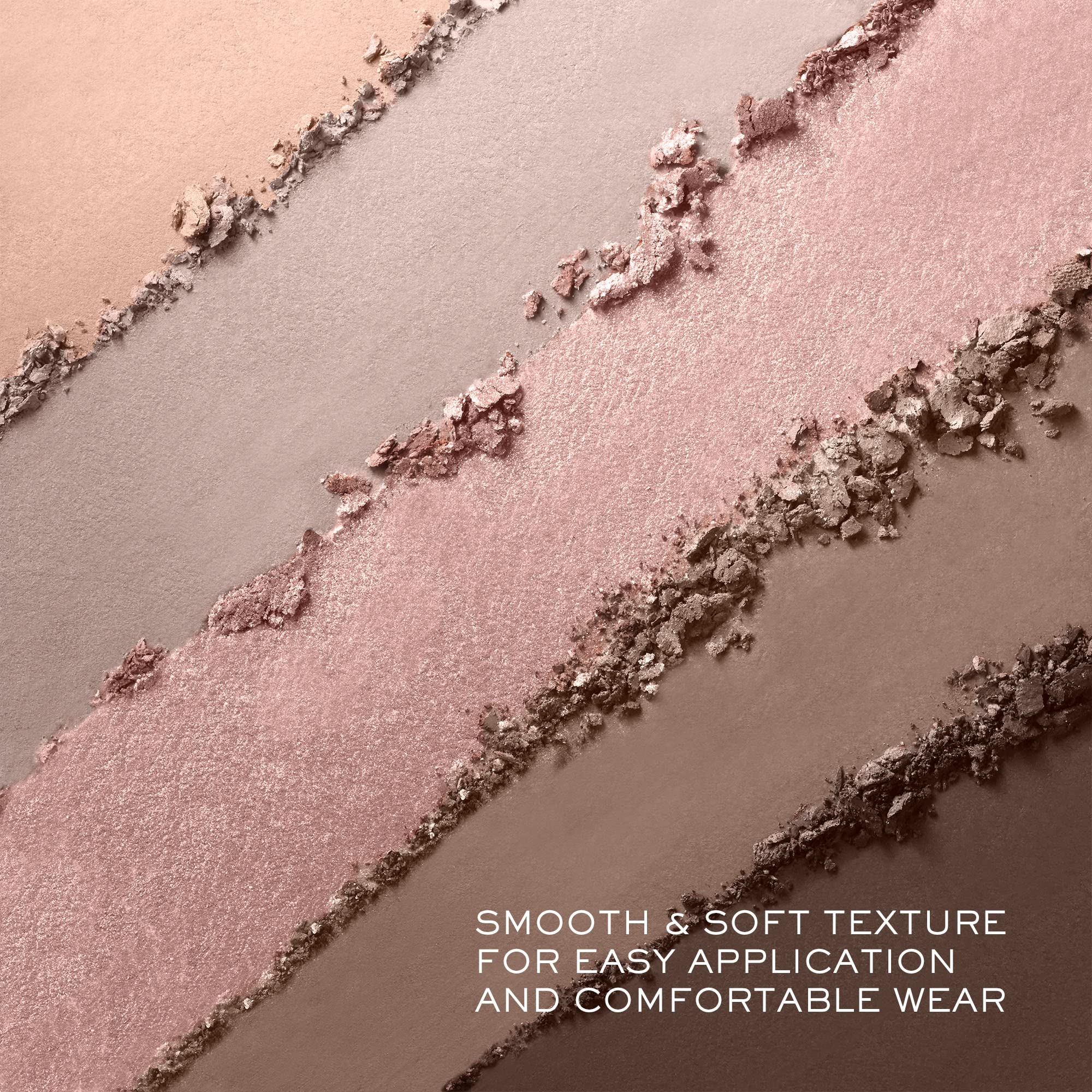 Lancôme Hypnôse Eyeshadow Palette Beige Brûlé demonstrates day-to-night capability with diverse finishes