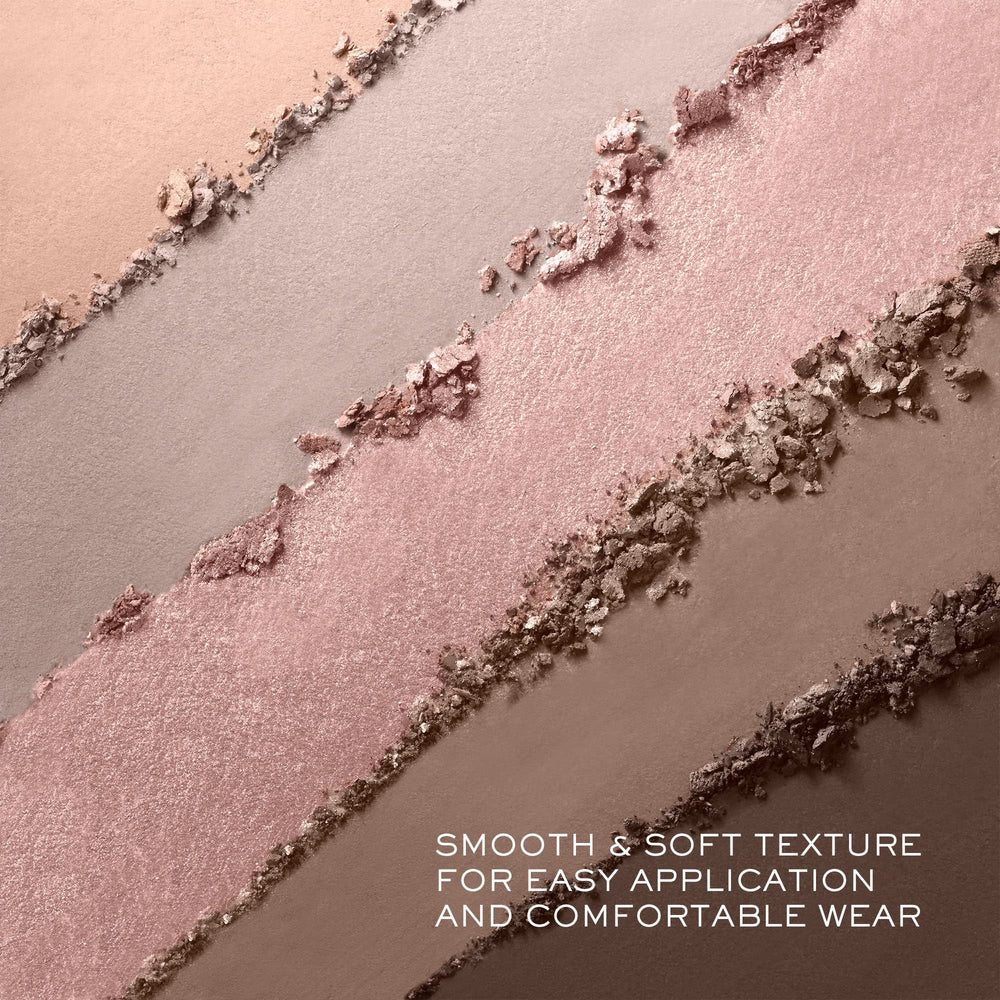 Lancôme Hypnôse Eyeshadow Palette Beige Brûlé demonstrates day-to-night capability with diverse finishes