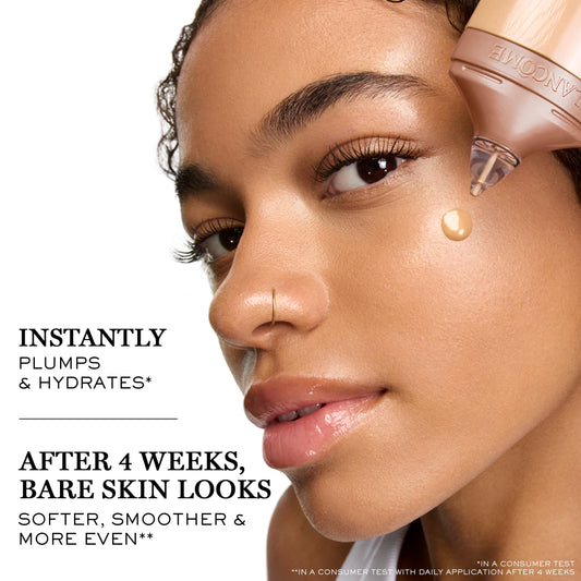 Lancôme Idôle 3 Serum Supertint swatch on skin with even tone and natural glow.