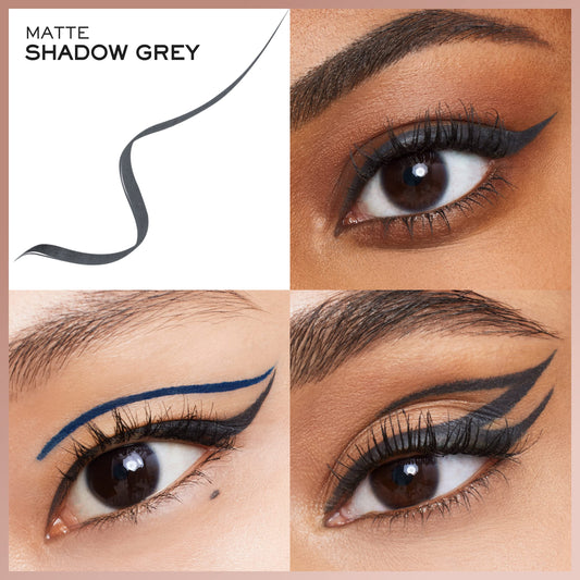 Idôle Liner luminous pigments swatch shows rich grey color.