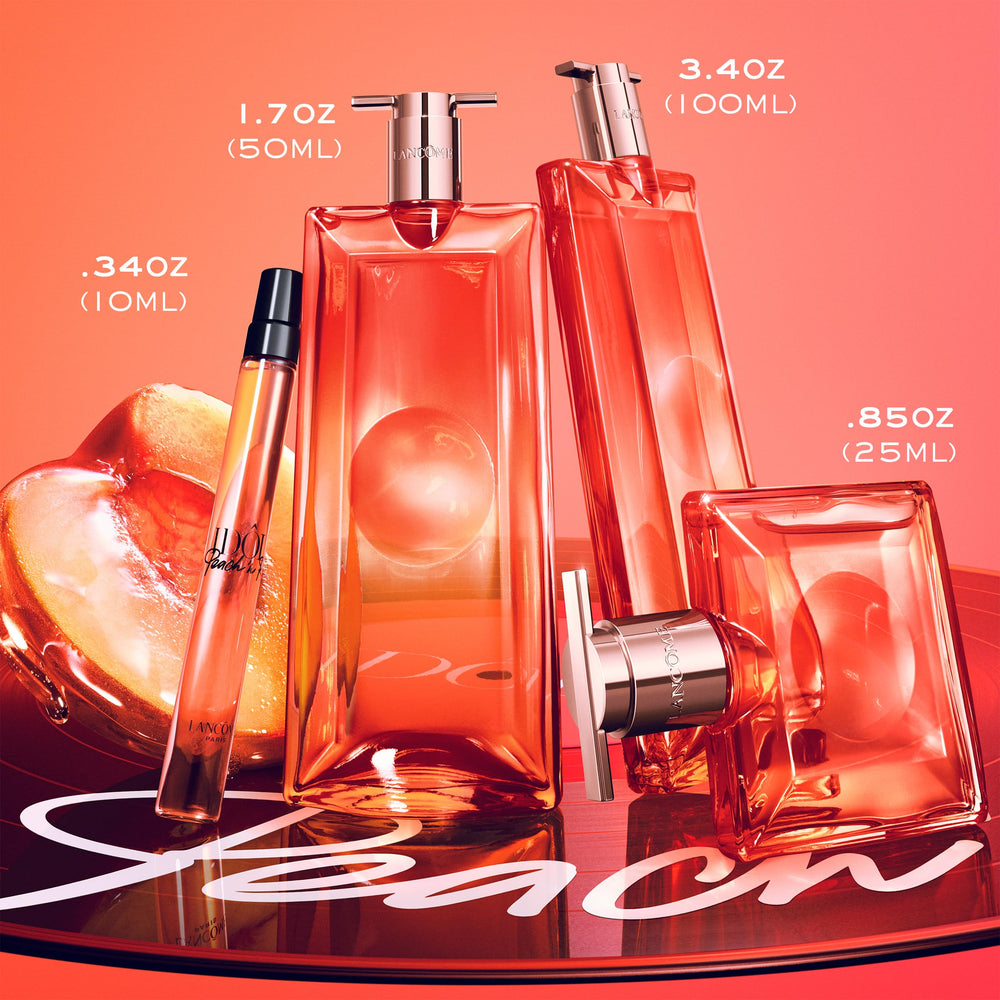 Lancôme Idôle Peach ’N Roses velvety rose creates a lasting, sensual trail.