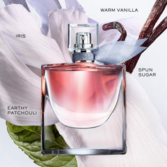 Lancôme La Vie Est Belle with iris and patchouli notes in miniature bottle.