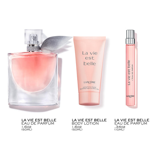 Lancôme La Vie Est Belle purse spray for on-the-go fragrance touch-ups.