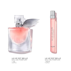 La Vie Est Belle refillable bottle shown for sustainability