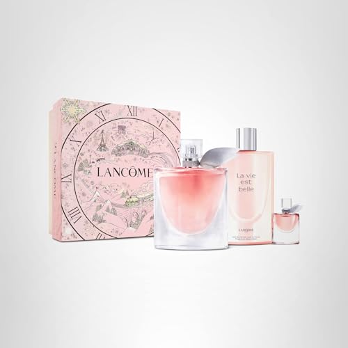 User applies Lancôme La Vie Est Belle on neck and wrist.