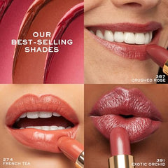 Lancôme L'Absolu Rouge Coquette lipstick case close-up with luxury branding.