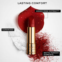 Lancôme L’Absolu Rouge Drama Matte delivers long-lasting color for up to eight hours.
