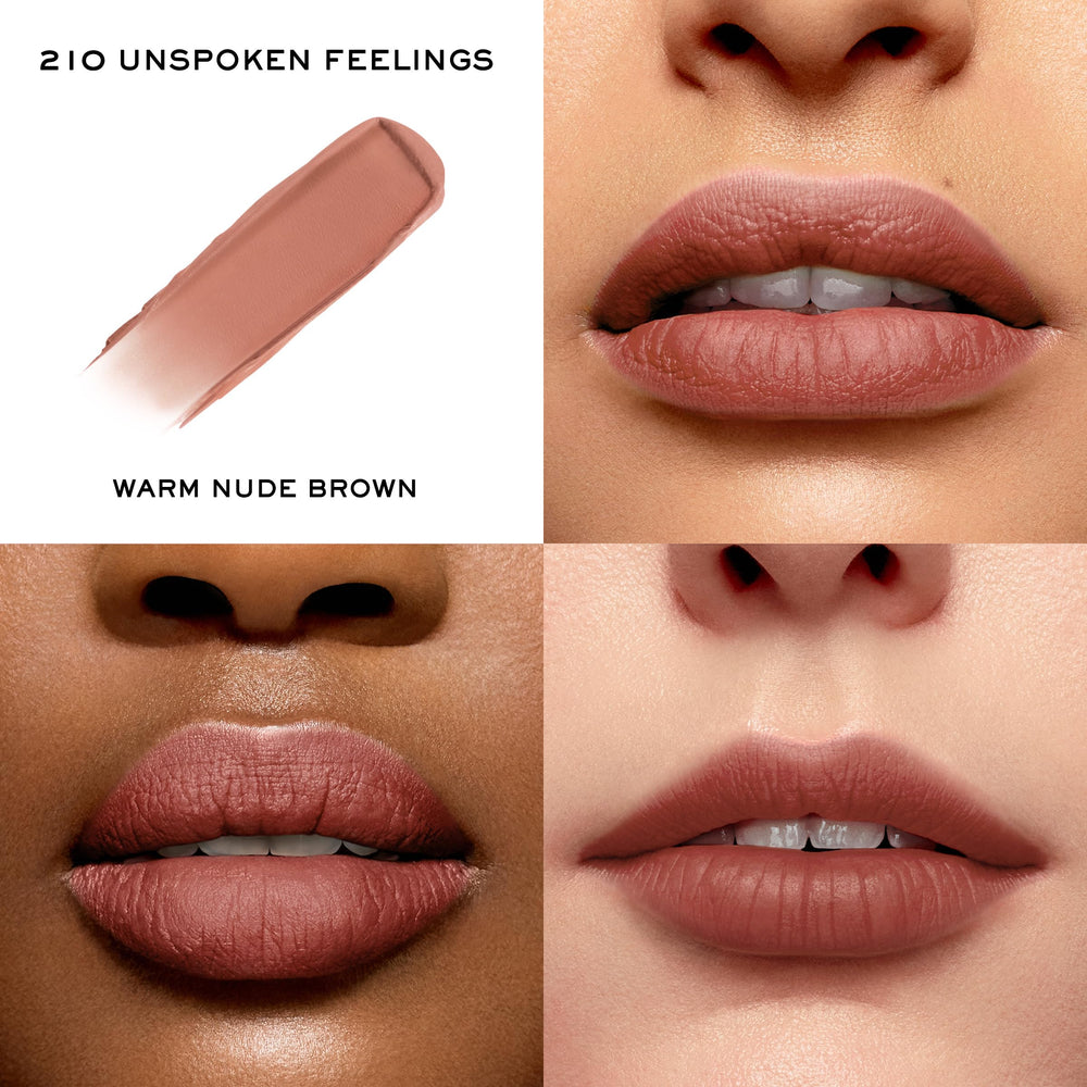 Lancôme L’Absolu Rouge Intimatte 320 Hush Hush mini lipstick in a soft rosy tone.