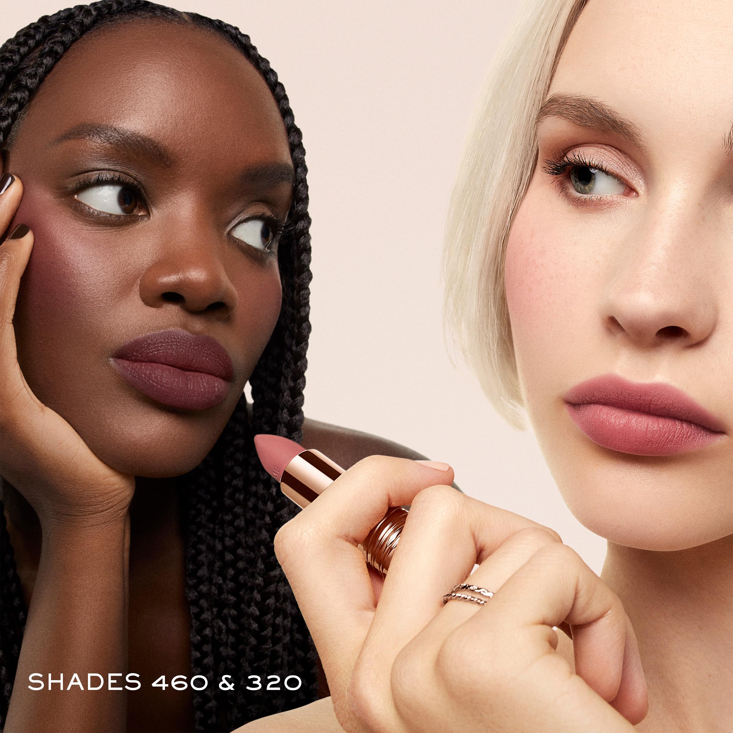 Lancôme L'Absolu Rouge Intimatte can be applied to lips and cheeks for a cohesive look
