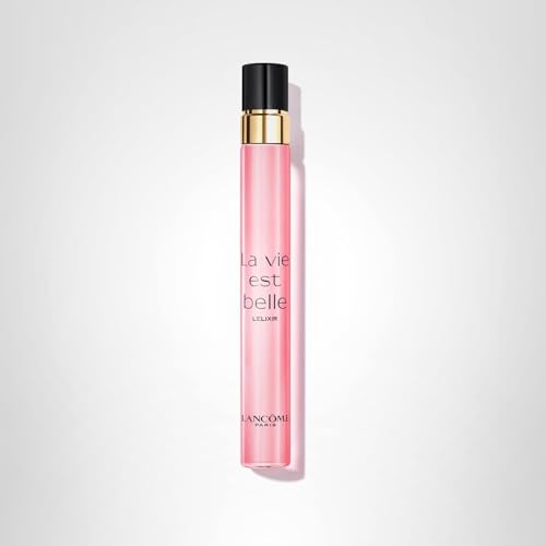 Lancôme La Vie Est Belle L'Elixir crystal-like bottle conveys luxury allure.
