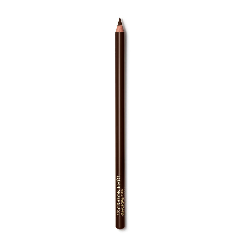 Lancôme Le Crayon Khol Eyeliner Black Coffee swatch shows rich, wearable color for daily definition