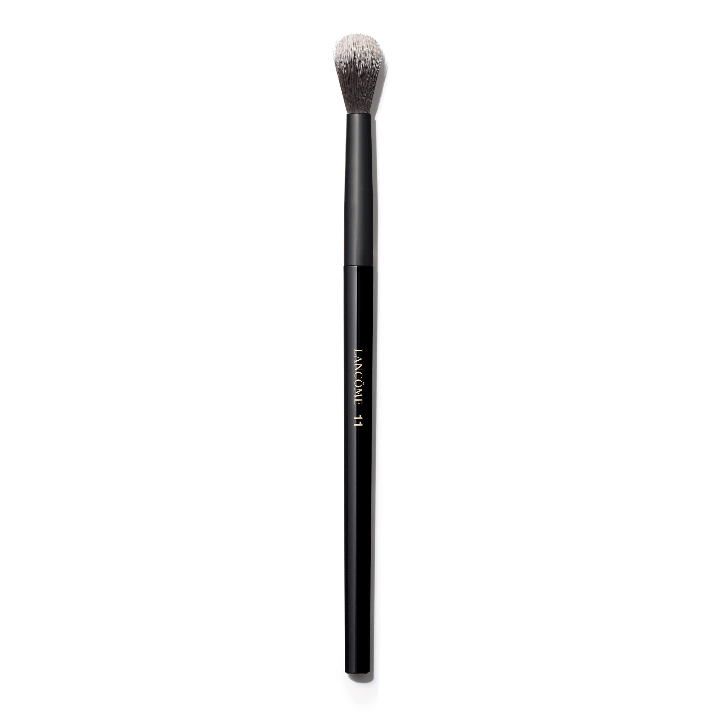 Lancôme Precision Crease Brush #11 for dimension-building crease, ideal with pressed or loose eyeshadows.