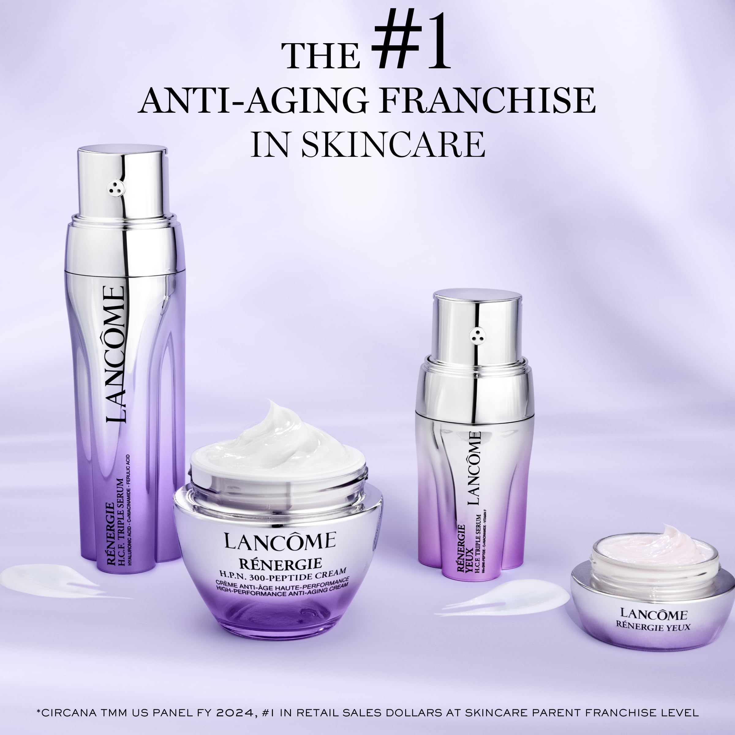 Lancôme Rénergie eye cream contains linseed extract to revitalize texture.