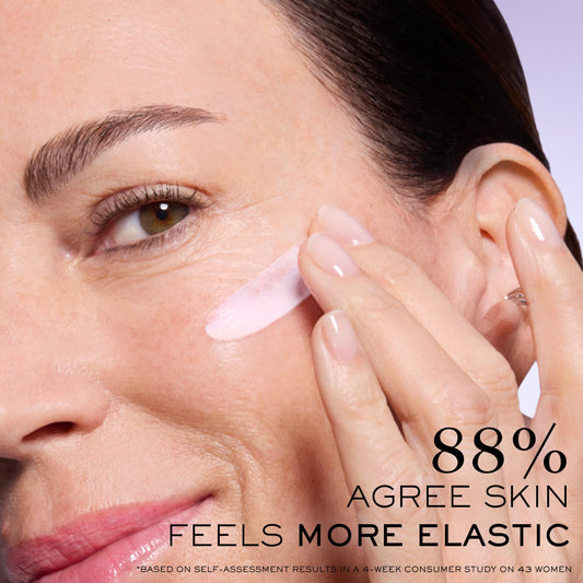 Lancome Renenergie Lift Cream texture close-up shows silky, lightweight glide.