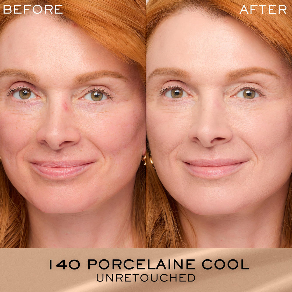 Lancôme Renergie Lift Foundation swatch on skin showing medium to full coverage.
