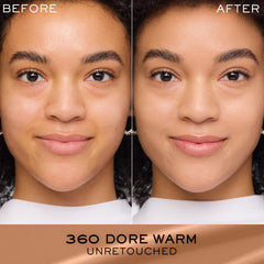 Lancôme Renergie Lift foundation swatch on skin shows shade match and radiant finish.