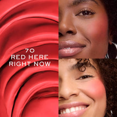 Lancôme Skin Idôle Juicy Liquid Blush swatch showing buildable color on skin.
