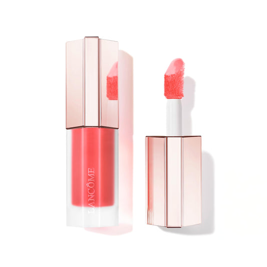 Lancôme Skin Idôle Juicy Liquid Blush here right now swatch on cheeks.