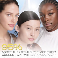 Lancôme Supra Screen hydration glow emphasizing up to 48-hour hydration.