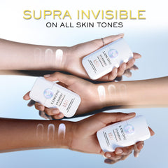 Lancôme Supra Screen on-skin glow demonstrating radiant finish.
