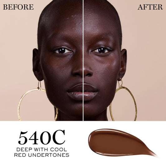 Lancôme Teint Idole glow on skin swatch reveals natural radiance.