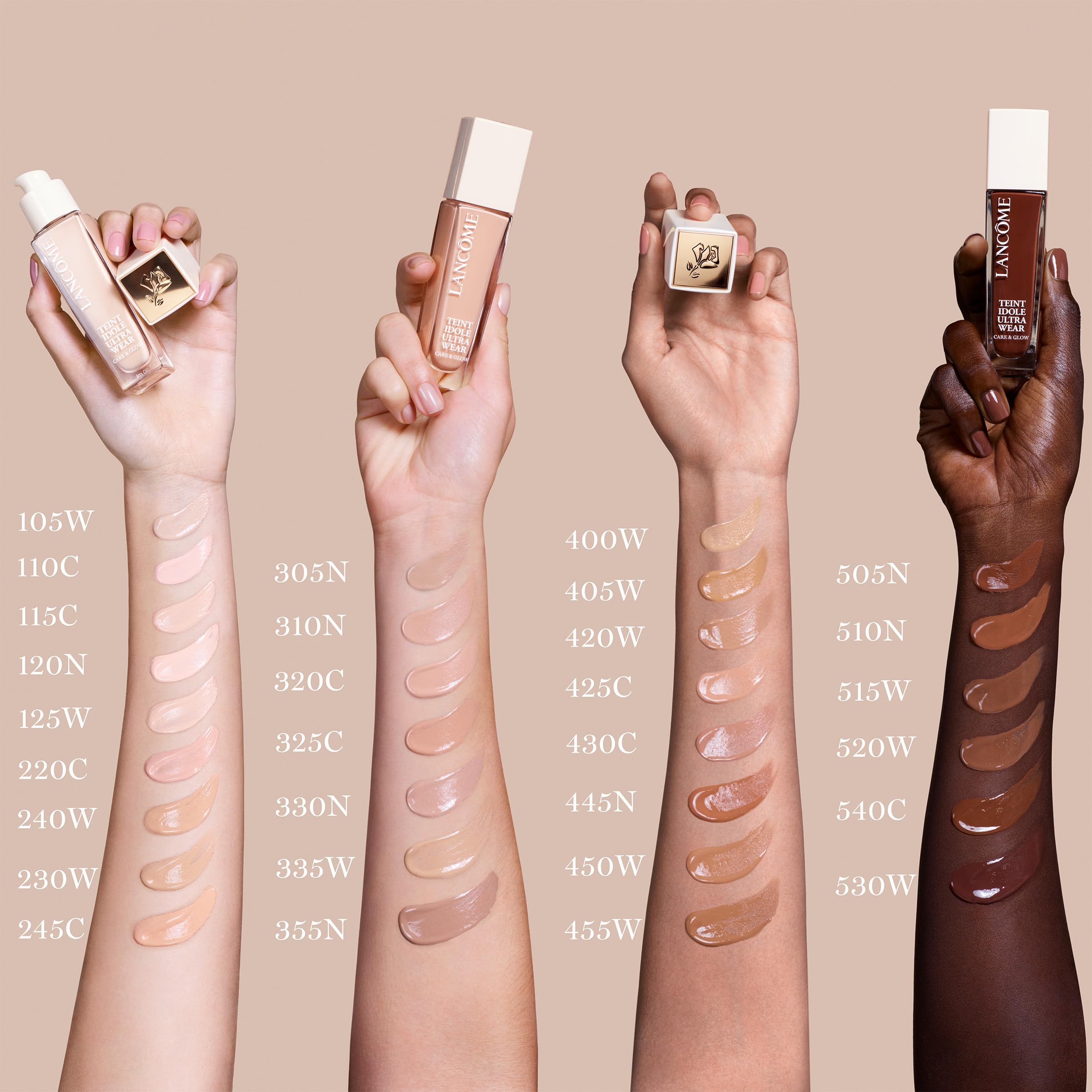 Lancôme Teint Idole Ultra Wear swatch blending on hand