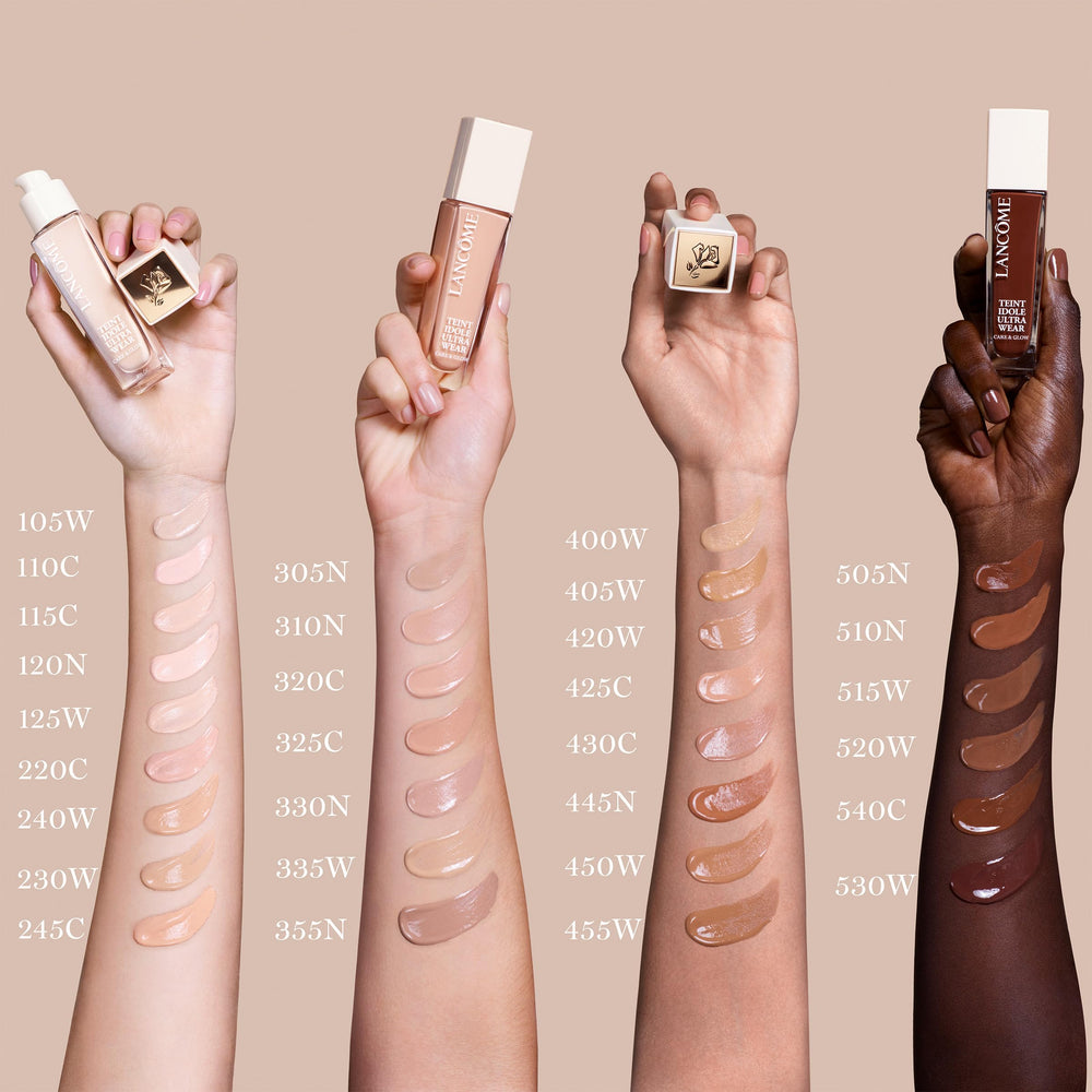 Lancôme Teint Idole Ultra Wear swatch blending on hand