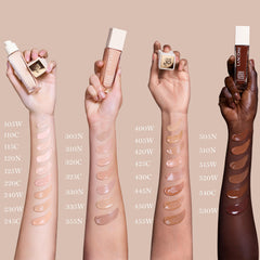 Lancôme Teint Idole Ultra Wear swatch blending on hand