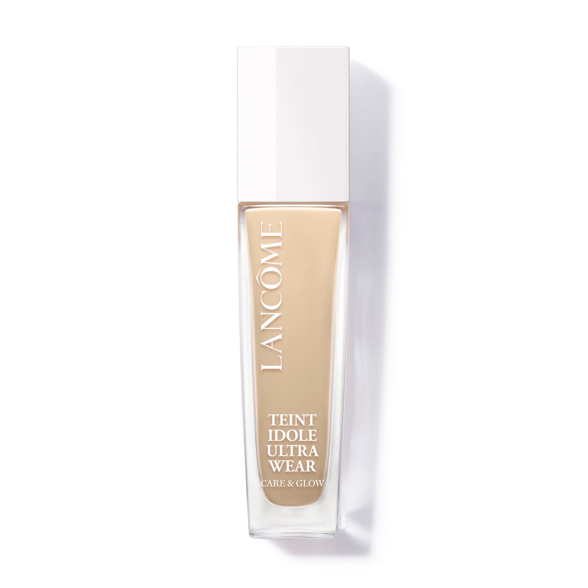 Lancôme Teint Idole Ultra Wear bottle close-up showing radiant glow.
