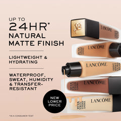 Lancôme Teint Idole Ultra Wear swatches 115C show shade match for cool undertones.