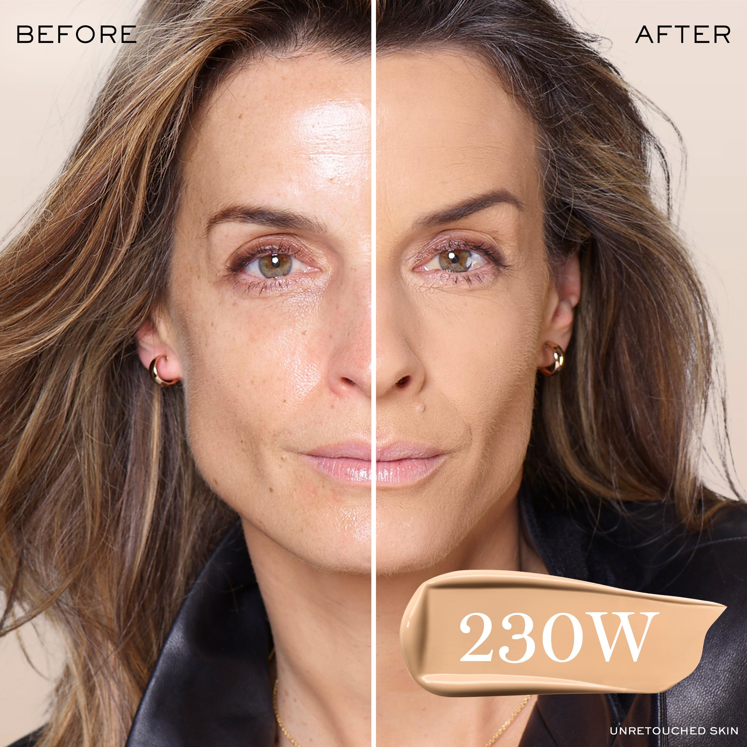 Lancôme Teint Idole Ultra Wear texture close up highlights breathable non cakey coverage.