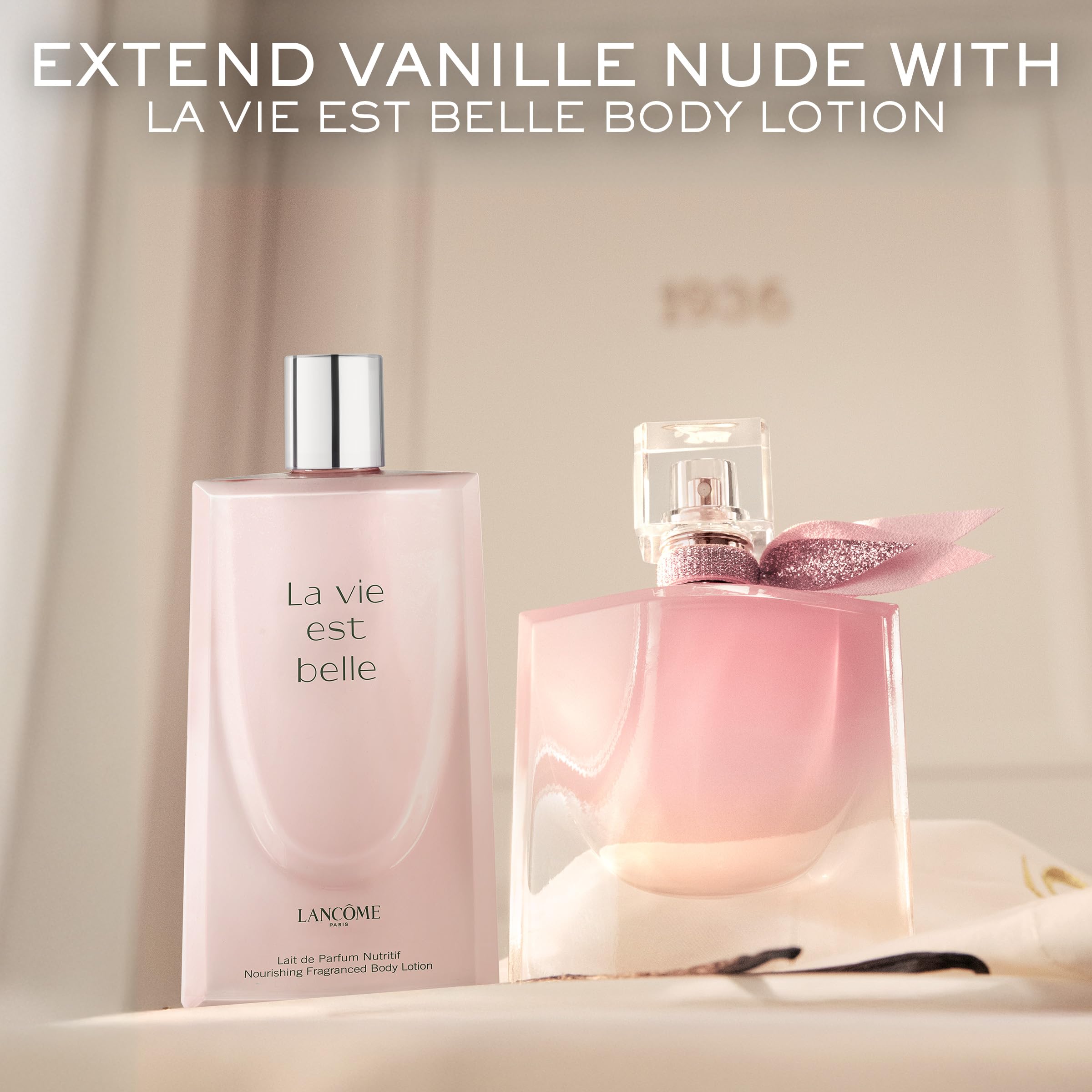 Lancôme White Musk accent with soft lighting in product shot.