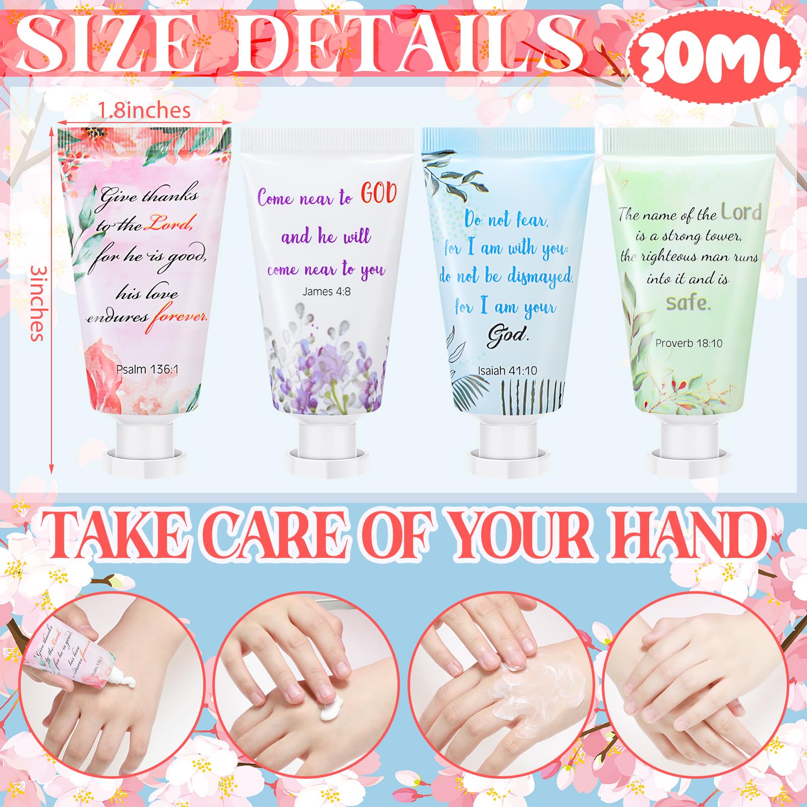 Landhoow Bible verse hand lotion gift set ideal for church events and holidays.