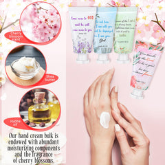 Landhoow travel-size hand cream tube fits makeup bag and purse.