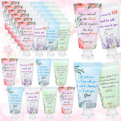 Landhoow Christian hand cream 48-pack packaging ideal for gifts and sharing.
