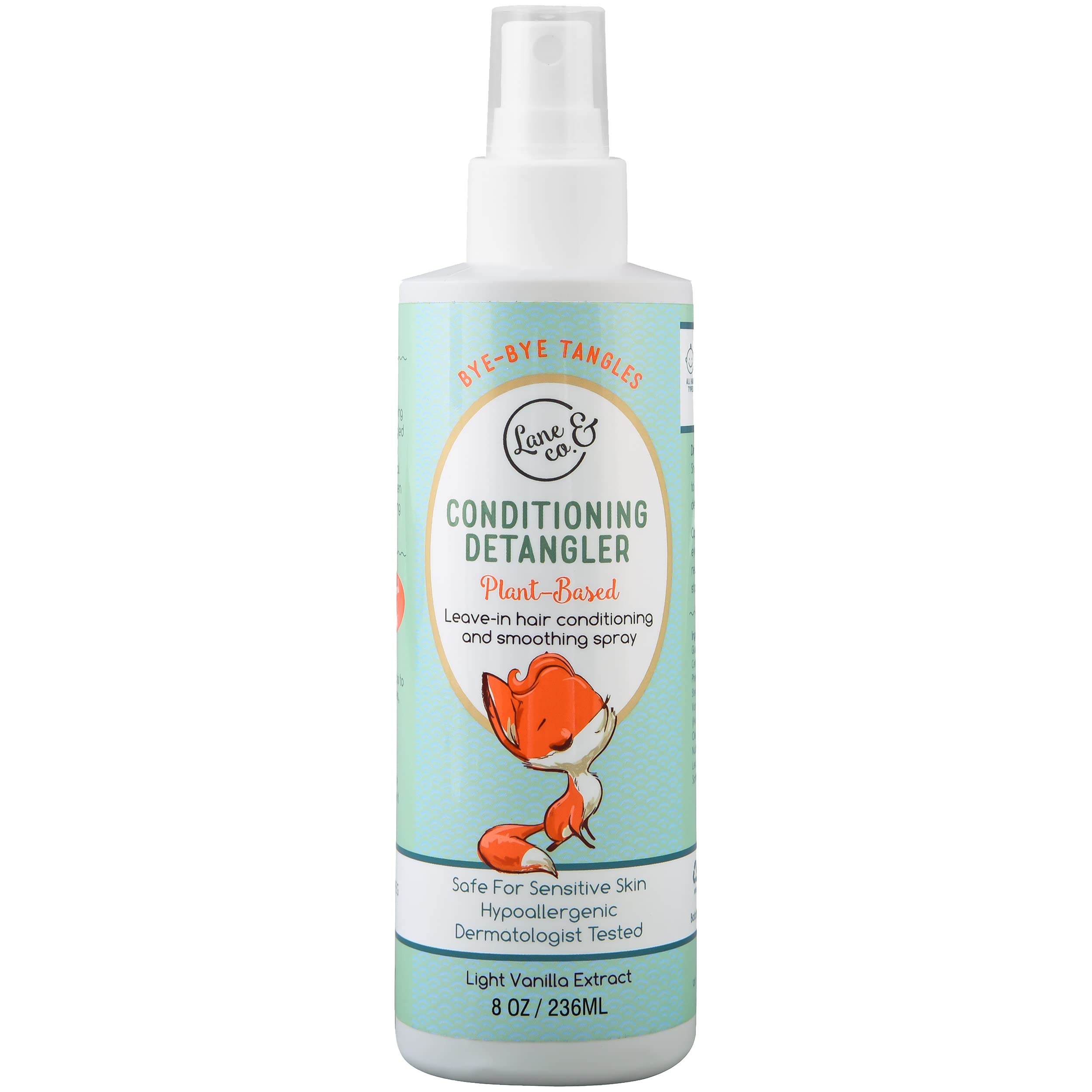 LANE & CO. Conditioning Detangler Spray bottle ready for quick detangling.